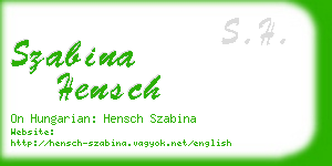 szabina hensch business card